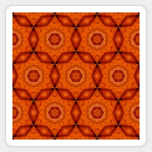 Orange Tiger Lily Pattern 2 Sticker